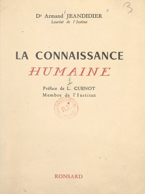 cover image of La connaissance humaine